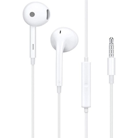 Oryginalne Słuchawki przewodowe douszne Jack 3,5 mm Oppo MH156 bulk białe