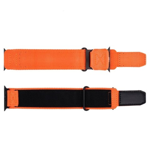 Pasek do Apple Watch Forcell F-Design FA05 rzep nylon 42 / 44 / 45 / 49 mm pomarańczowy