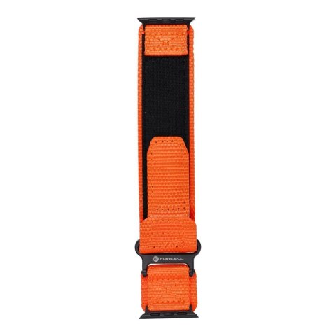 Pasek do Apple Watch Forcell F-Design FA05 rzep nylon 42 / 44 / 45 / 49 mm pomarańczowy