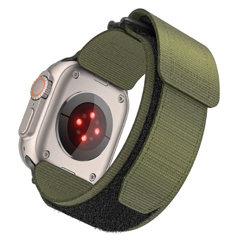 Pasek do Apple Watch Forcell F-Design FA05 rzep nylon 42 / 44 / 45 / 49 mm zielony