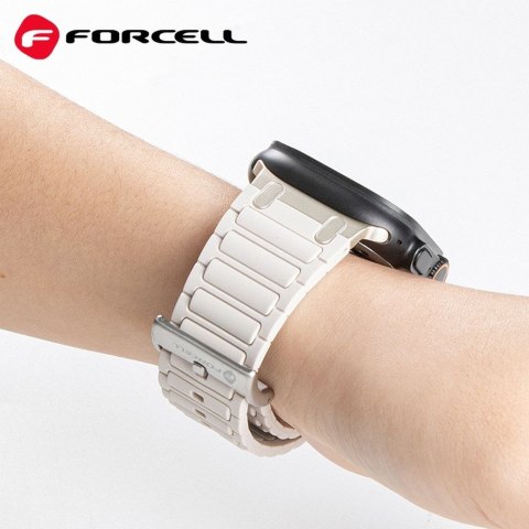 Pasek do Apple Watch Forcell F-Design FA06 dziurki silikon 38 / 40 / 41 mm czarny
