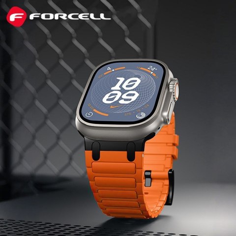 Pasek do Apple Watch Forcell F-Design FA06 dziurki silikon 38 / 40 / 41 mm czarny