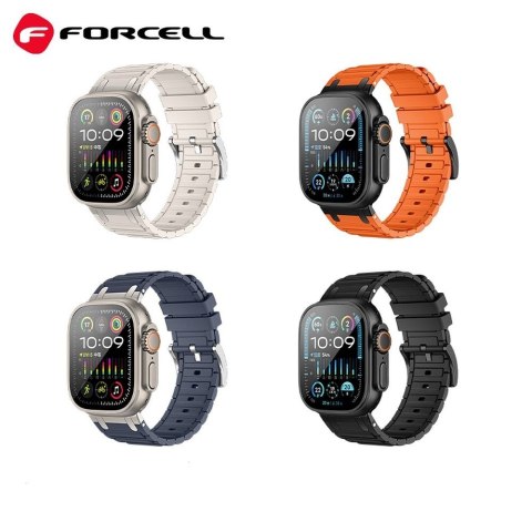 Pasek do Apple Watch Forcell F-Design FA06 dziurki silikon 38 / 40 / 41 mm czarny