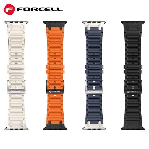 Pasek do Apple Watch Forcell F-Design FA06 dziurki silikon 38 / 40 / 41 mm czarny