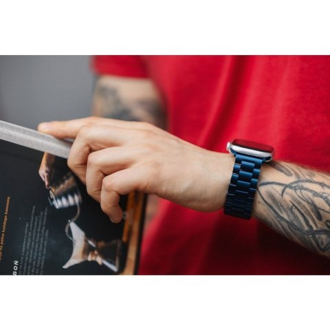 Pasek do Apple Watch Forcell F-Design FA10 zatrzask stal 38 / 40 / 41 mm srebrny