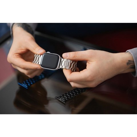 Pasek do Apple Watch Forcell F-Design FA10 zatrzask stal 42 / 44 / 45 / 49 mm niebieski