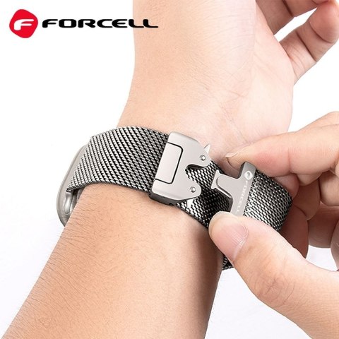 Pasek do Apple Watch Forcell F-Design FA11 zatrzask stal 38 / 40 / 41 mm czarny