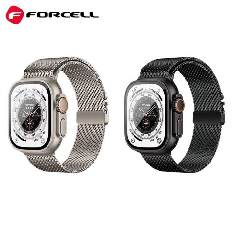 Pasek do Apple Watch Forcell F-Design FA11 zatrzask stal 38 / 40 / 41 mm czarny