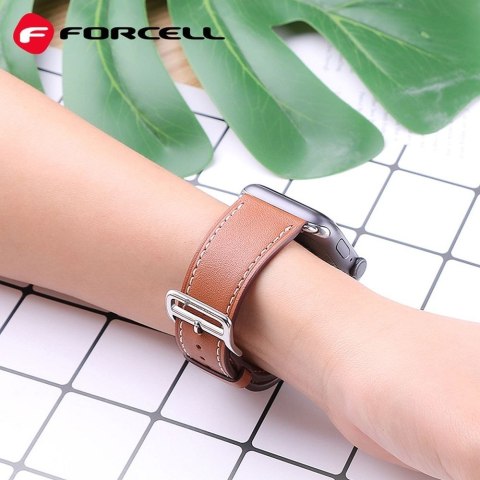 Pasek do Apple Watch Forcell F-Design FA20 dziurki skóra ekologiczna 38 / 40 / 41 mm czerwony